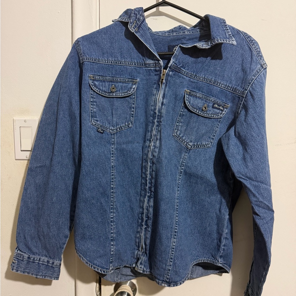 Deadstock Blue Denim Zip-Front Jacket